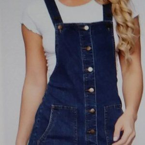 Small Denim Overall Dress Adjustable Strap